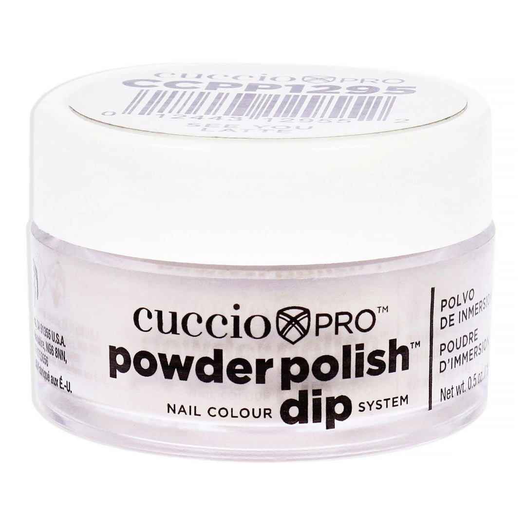 Cuccio Colour Pro Powder Polish Nail Colour Dip System - See You Latte Nail Powder 0.5 oz Image 1