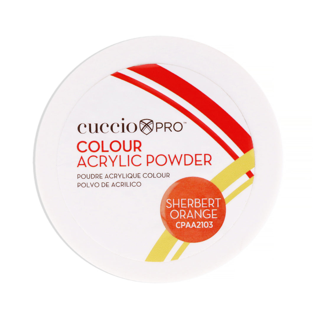 Cuccio PRO Colour Acrylic Powder - Sherbert Orange 1.6 oz Image 1