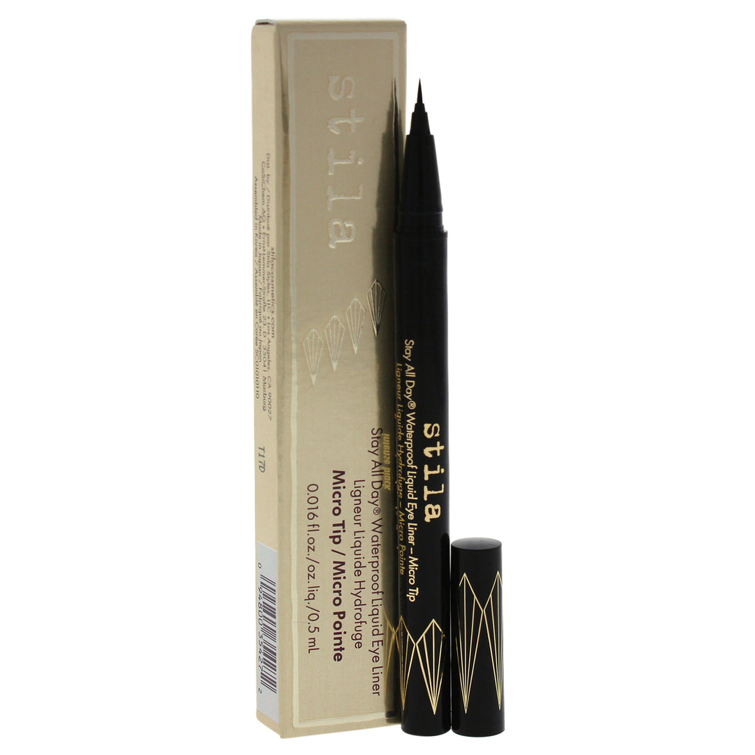 Stila Stay All Day Waterproof Liquid Eye Liner Micro Tip - Intense Black Eyeliner 0.016 oz Image 1