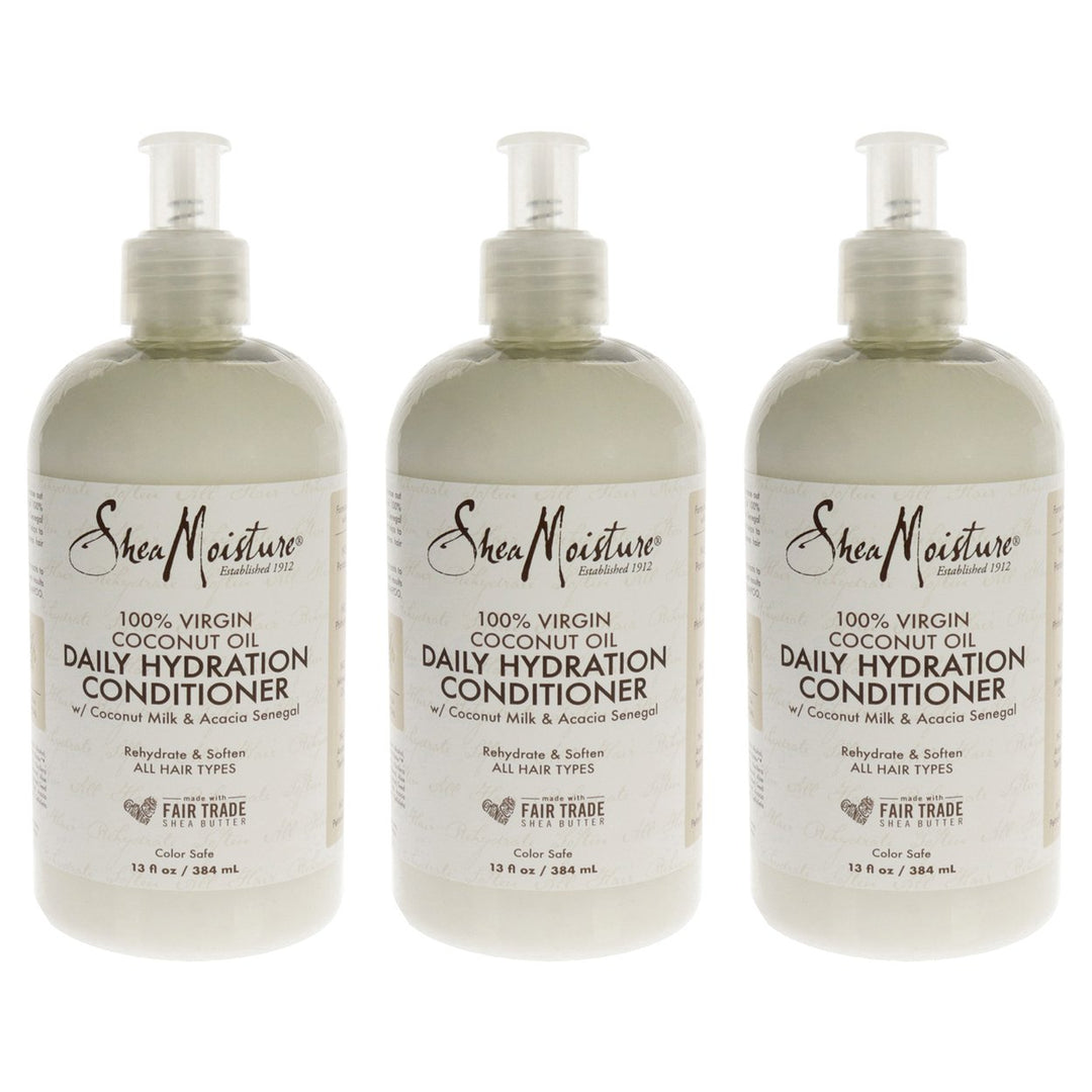 Shea Moisture 100 Percent Virgin Coconut Oil Daily Hydration Conditioner - Pack of 3 Conditioner 13 oz Image 1