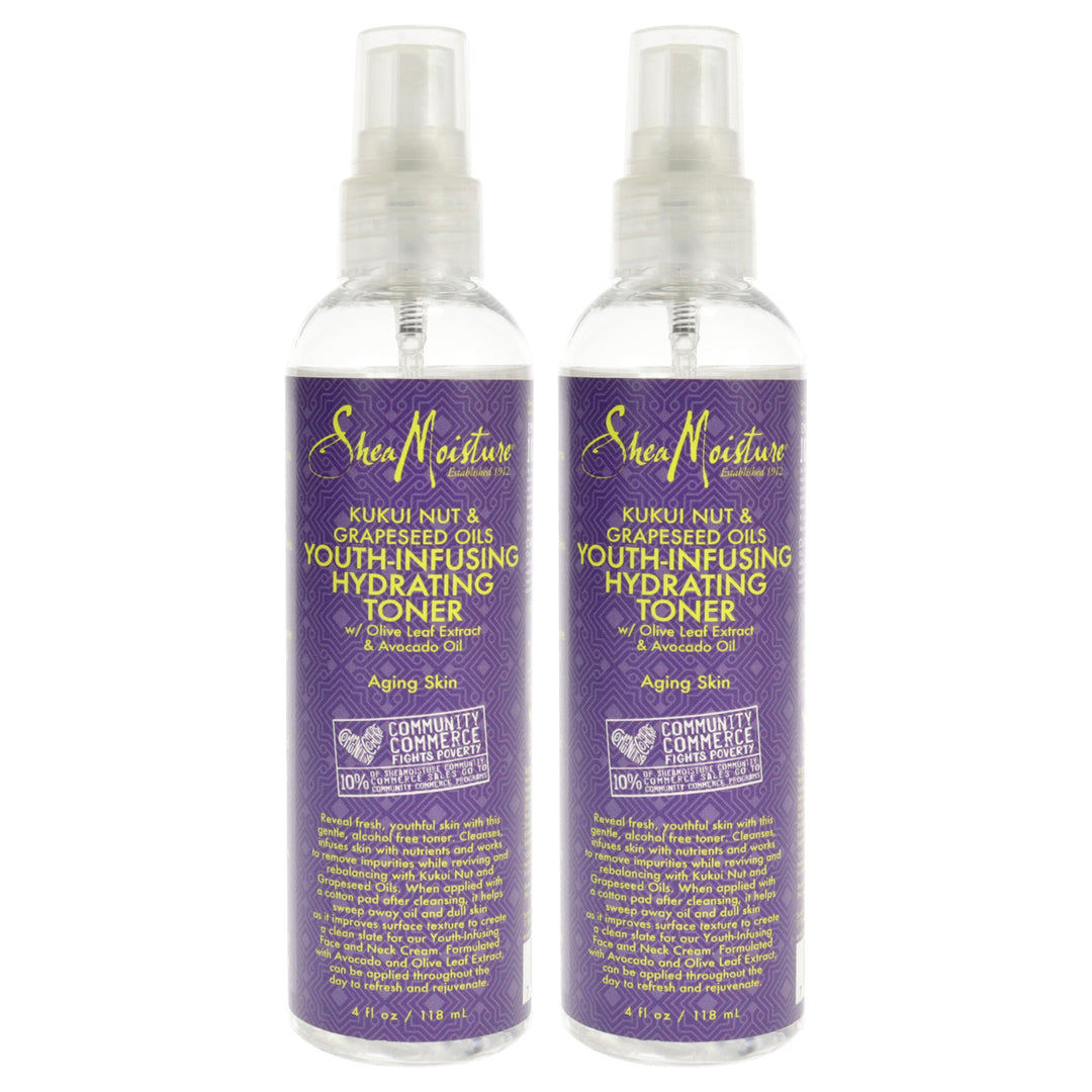 Shea Moisture Kukui Nut and Grapeseed Oils Youth-Infusing Hydrating Toner - Pack of 2 Toner 4 oz Image 1