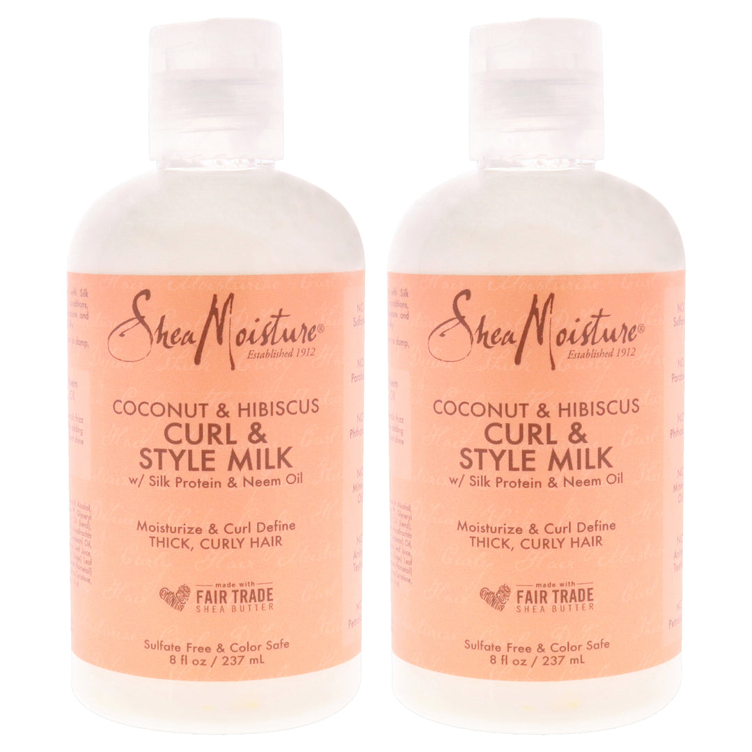 Shea Moisture Coconut & Hibiscus Curl & Style Milk - Pack of 2 Cream 8 oz Image 1