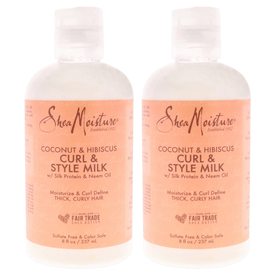 Shea Moisture Coconut & Hibiscus Curl & Style Milk - Pack of 2 Cream 8 oz Image 1