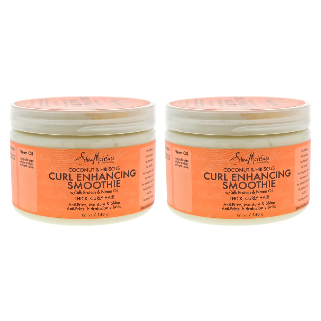 Shea Moisture Coconut and Hibiscus Curl Enhancing Smoothie - Pack of 2 Cream 12 oz Image 1