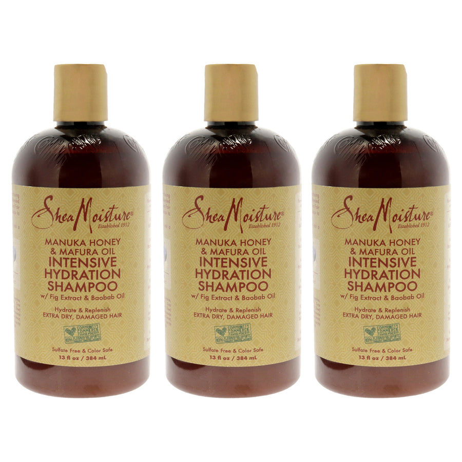 Shea Moisture Manuka Honey Mafura Oil Intensive Hydration Shampoo - Pack of 3 Shampoo 13 oz Image 1