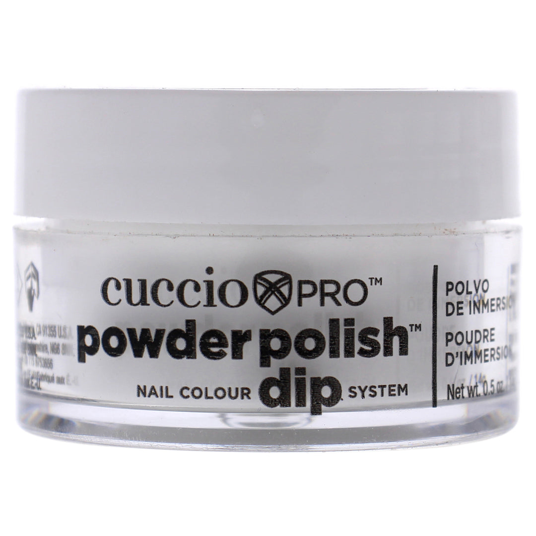 Cuccio Colour Pro Powder Polish Nail Colour Dip System - White With Silver Mica Nail Powder 0.5 oz Image 1