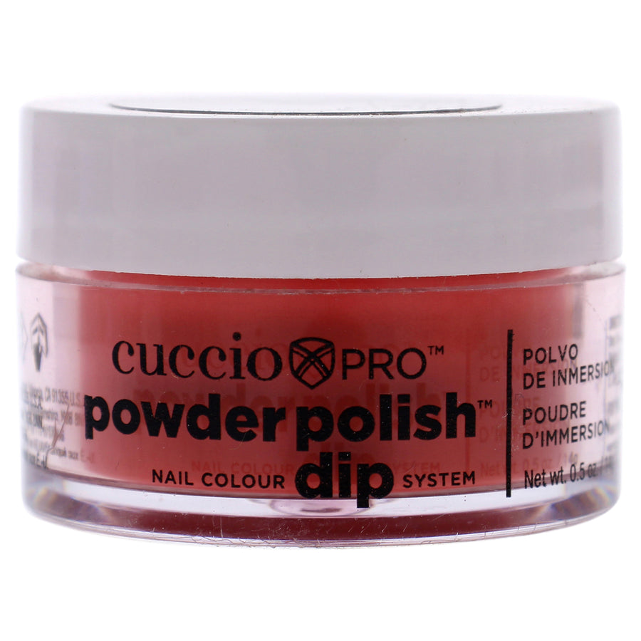 Cuccio Colour Pro Powder Polish Nail Colour Dip System - Red with Orange Undertones Nail Powder 0.5 oz Image 1