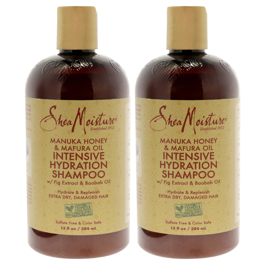 Shea Moisture Manuka Honey and Mafura Oil Intensive Hydration Shampoo - Pack of 2 Shampoo 13 oz Image 1