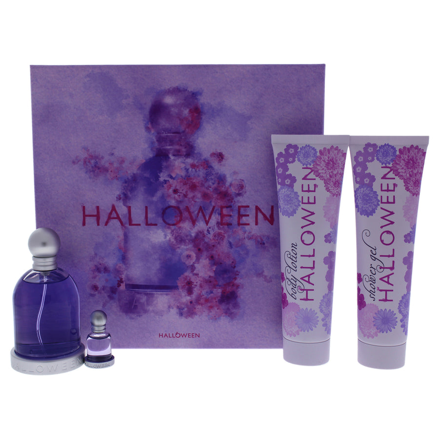 J. Del Pozo Halloween 3.4oz EDT Spray 0.15oz EDT Splash 5oz Body Lotion 5oz Shower Gel 4 Pc Gift Set Image 1