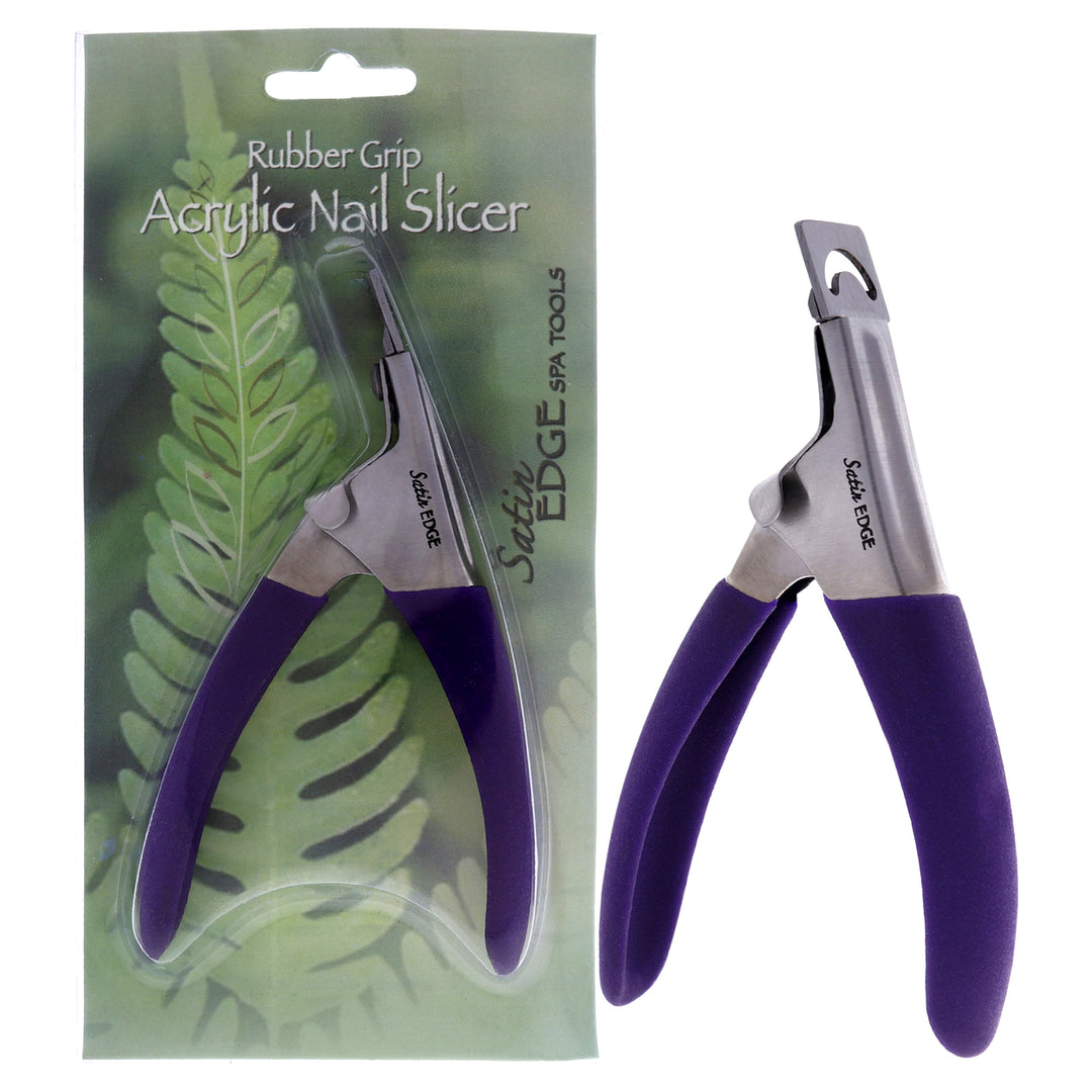 Satin Edge Rubber Grip Acrylic Nail Slicer 1 Pc Image 1