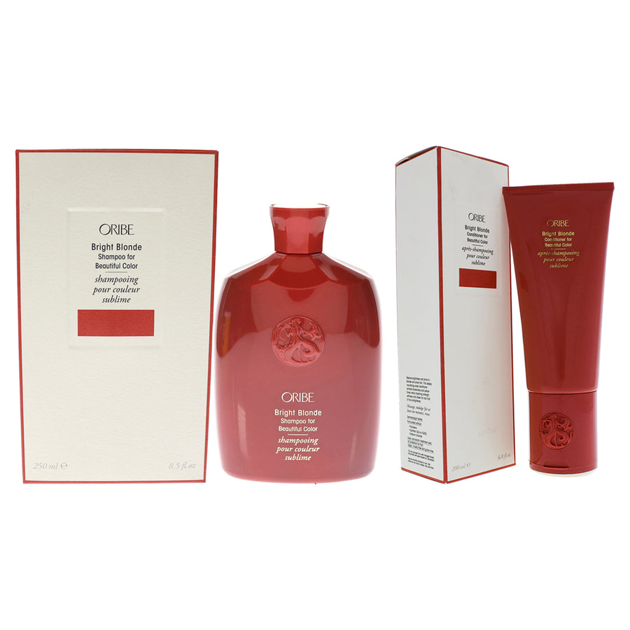 Oribe Bright Blonde Shampoo and Conditioner for Beautiful Color Kit 8.5oz Shampoo6.8oz Conditioner 2 Pc Kit Image 1