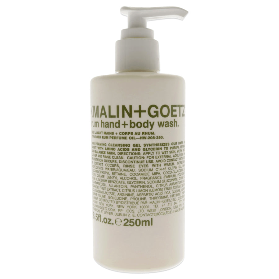 Malin + Goetz Unisex BATHBODY Rum Hand and Body Wash 8.5 oz Image 1