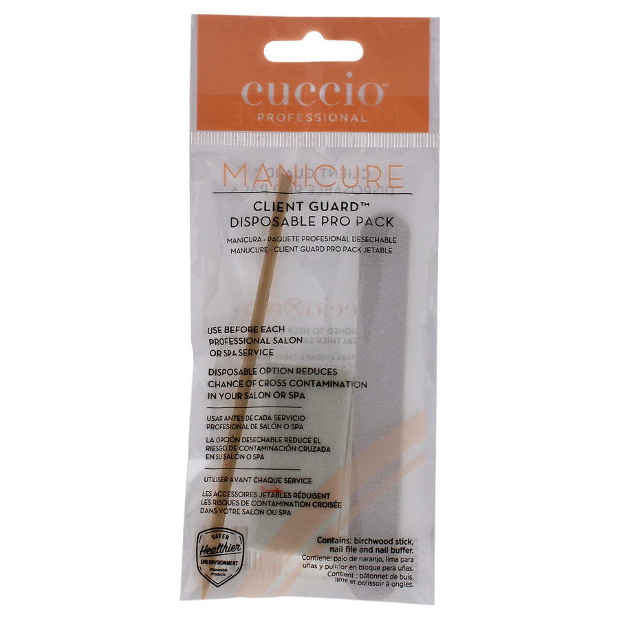 Cuccio Pro Manicure Client Guard Disposable Pro Pack Birchwood Stick Nail File Nail Buffer 3 Pc Image 1