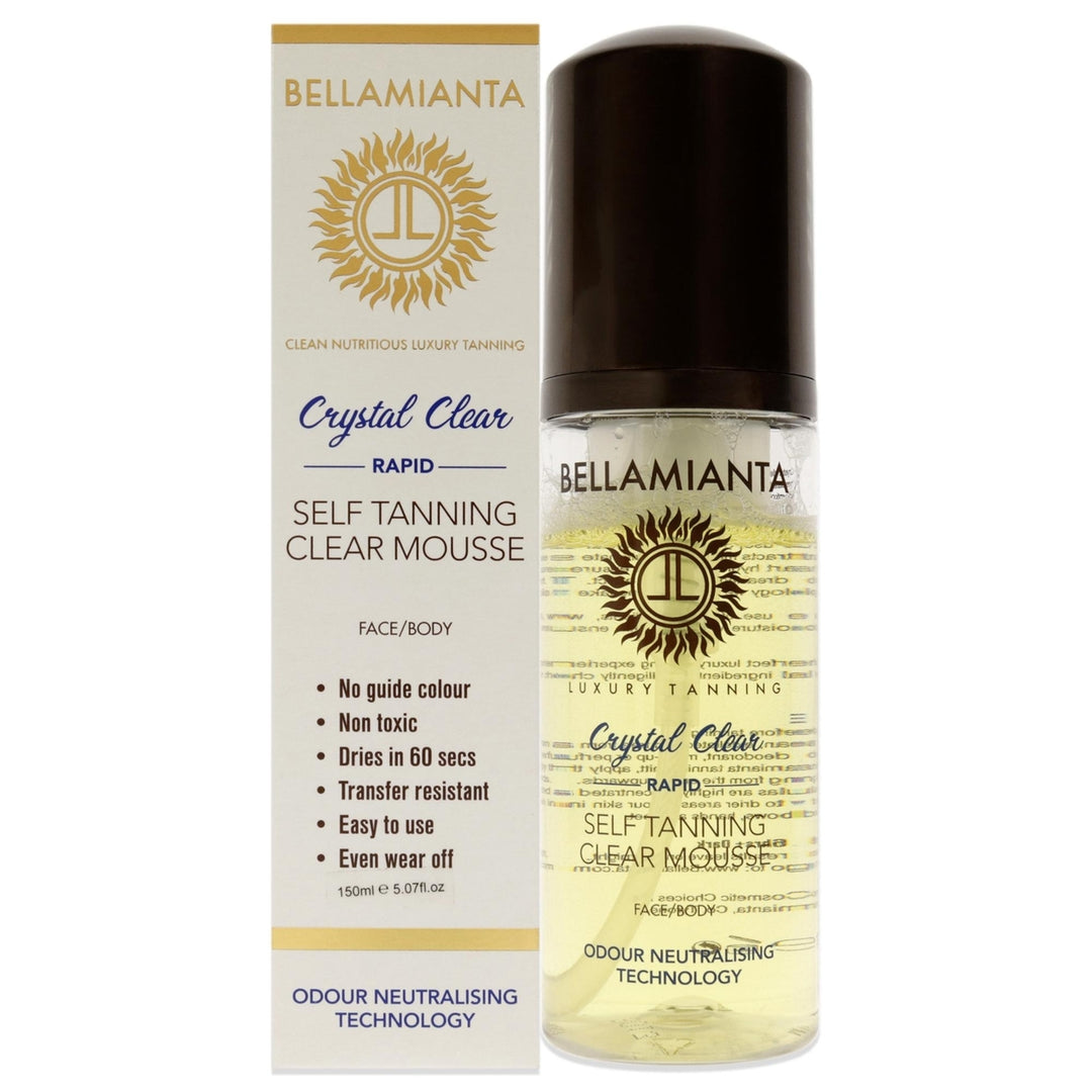 Bellamianta Rapid Self-Tanning Mousse - Crystal Clear Bronzer 5.07 oz Image 1