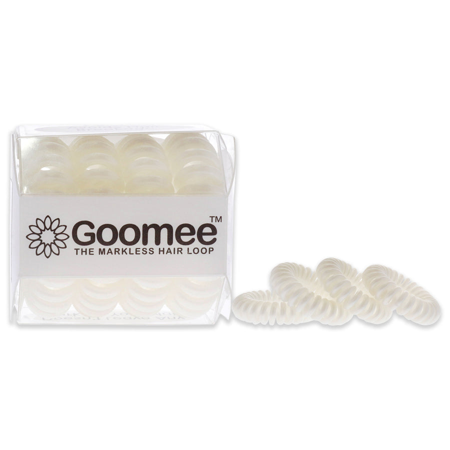 Goomee The Markless Hair Loop Set - Pearly White Hair Tie 4 Pc Image 1