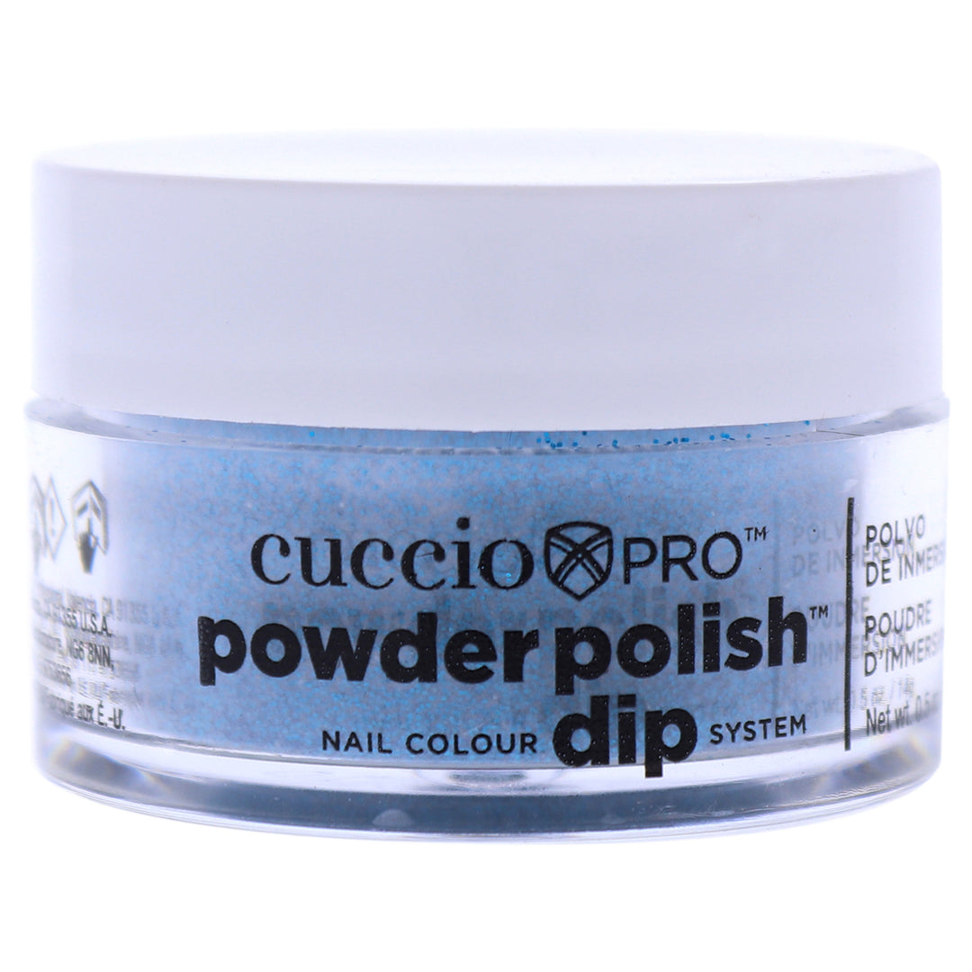 Cuccio Colour Pro Powder Polish Nail Colour Dip System - Deep Blue Glitter Nail Powder 0.5 oz Image 1
