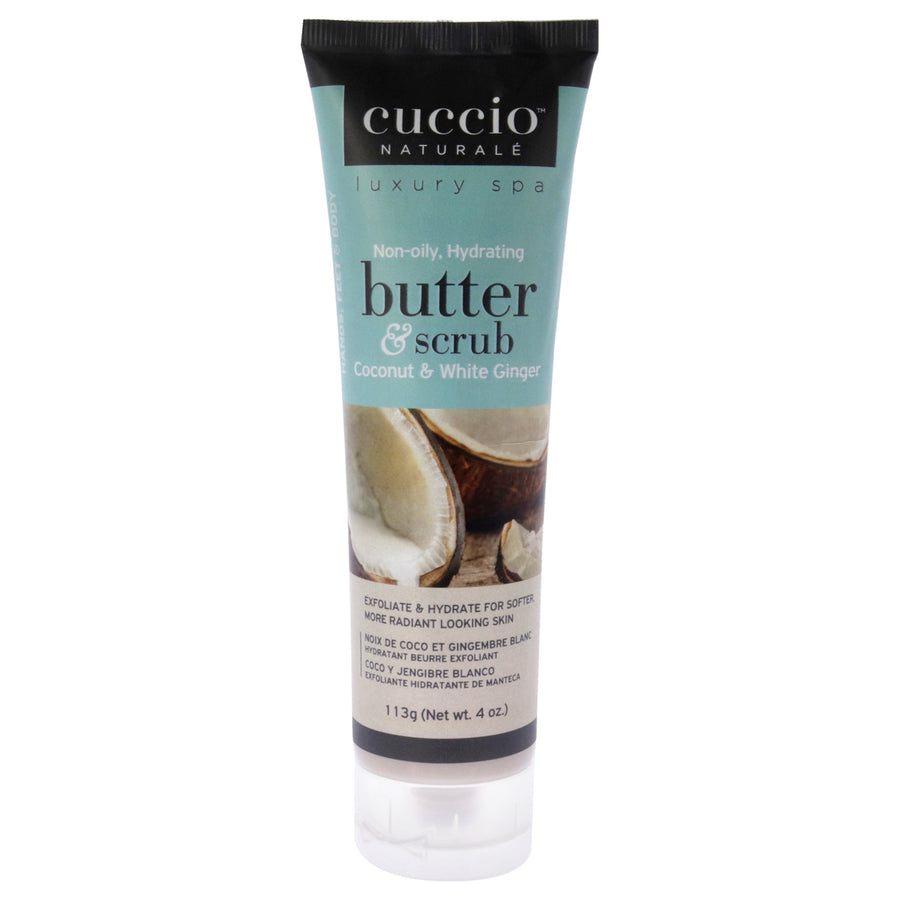 Cuccio Naturale Butter and Scrub - Coconut and White Ginger 4 oz Image 1