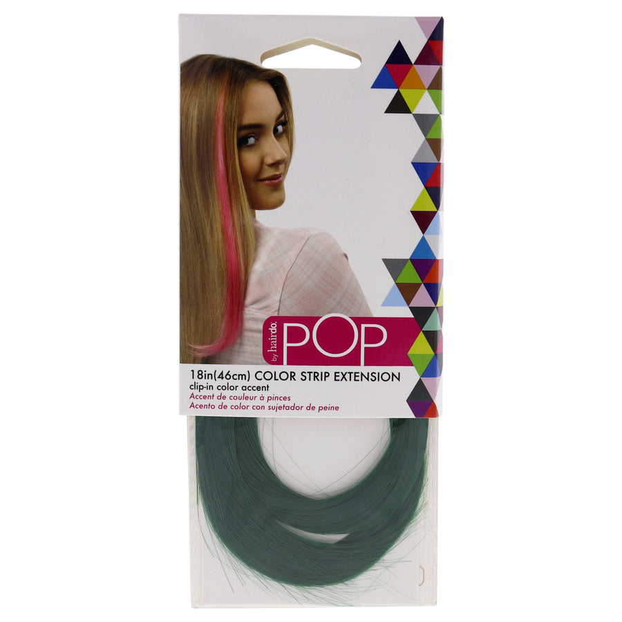 Hairdo Pop Color Strip Extension - Party Dress Green Hair Extension 18 Inch Image 1