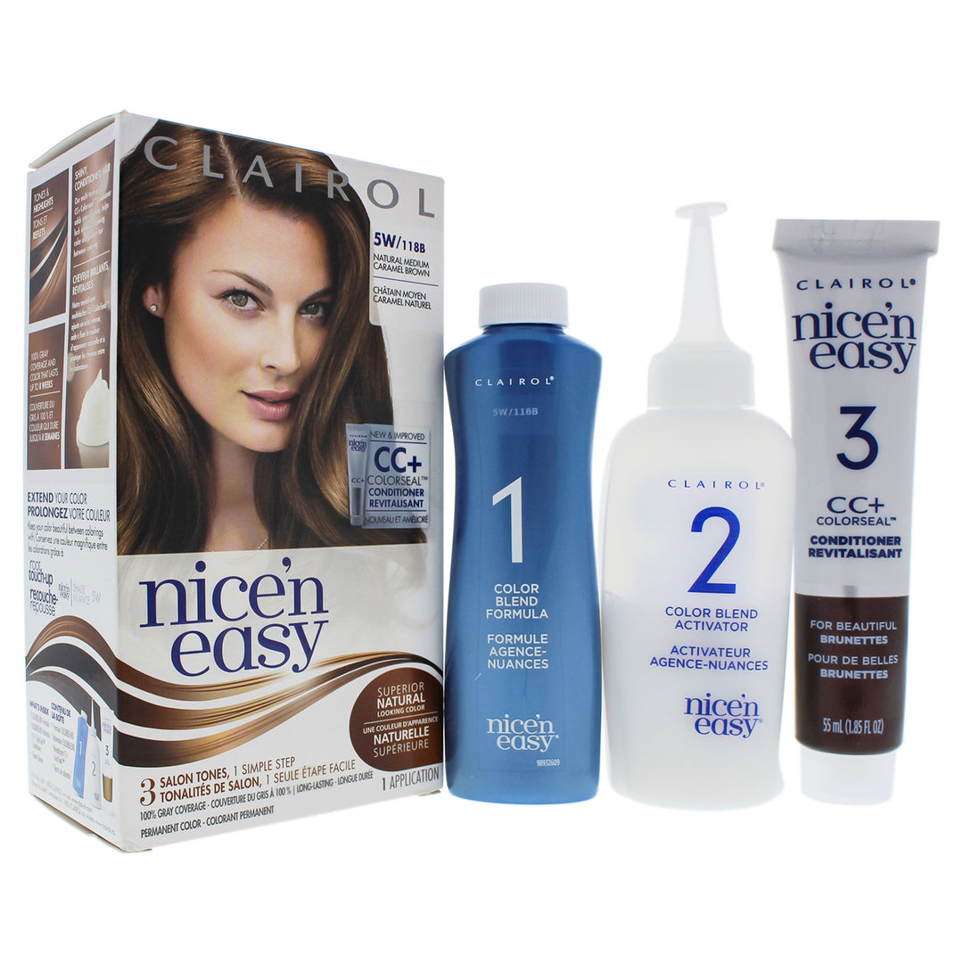 Clairol Nice n Easy Permanent Color - 5W Medium Mocha Brown Hair Color 1 Application Image 1