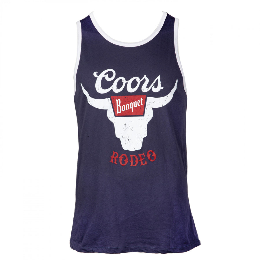 Coors Banquet Rodeo Navy Colorway Ringer Tank Top Image 1