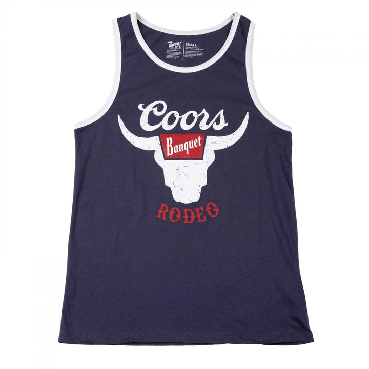 Coors Banquet Rodeo Navy Colorway Ringer Tank Top Image 3