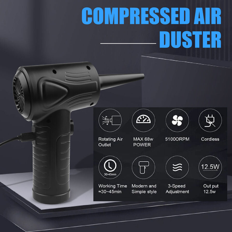 Electric Mini Air Duster Blower Vacuum Cleaner for PC Computer Laptop Dust Image 3