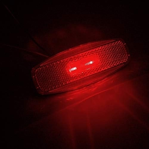 12V Amber Red LED Clearance Side Marker Lights 4.5in RV Trailer Pack of 12 Image 3