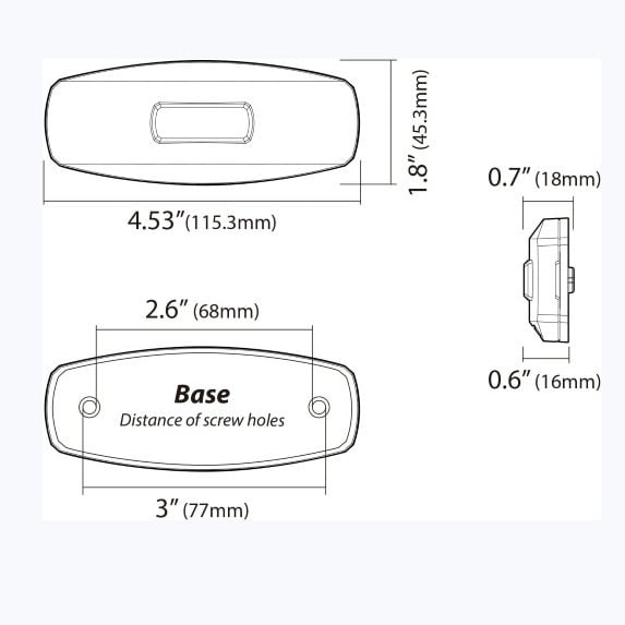 12V Amber Red LED Clearance Side Marker Lights 4.5in RV Trailer Pack of 12 Image 7