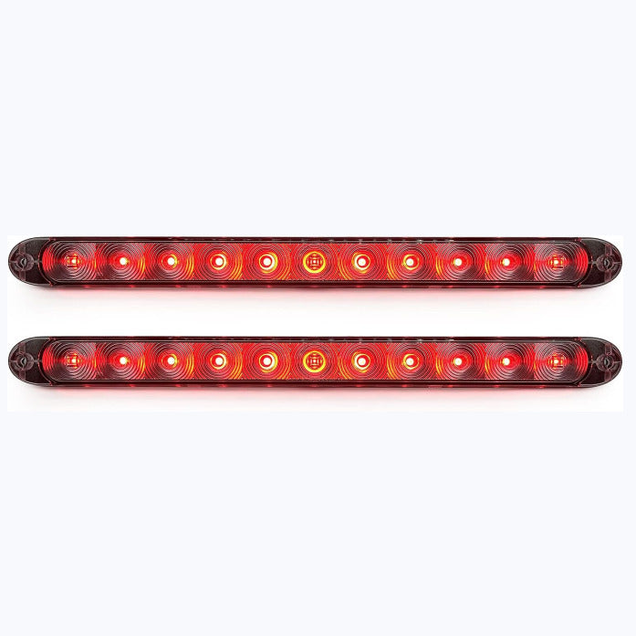 15inch LED Trailer Light Bar Red Dual Brightness Waterproof Pack of 2 Image 1