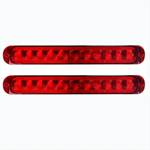 15 Inch LED Trailer Brake Tail Light Bar Dual Brightness Red Waterproof X2 Image 1