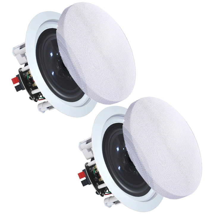 Vaiyer 6.5 Inch 200W In-Ceiling Speakers Set of 12 Flush Mount 2-Way 8 Ohm Image 2