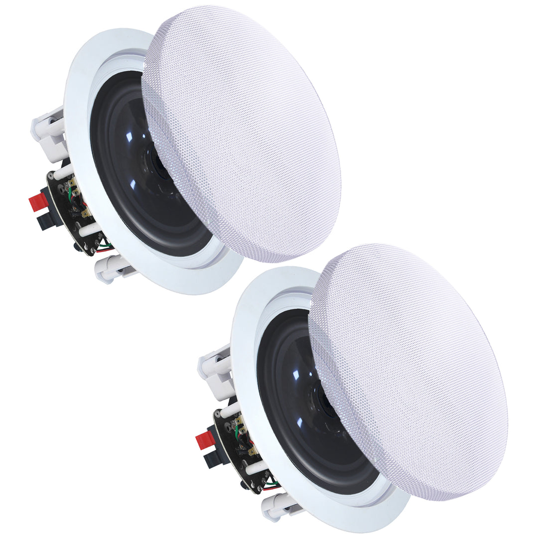 Vaiyer 6.5 Inch 8 Ohm Speakers Set of 10 Flush Mount In-Wall In-Ceiling 200W Image 2