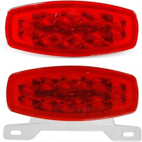 12V RV Tail Lights LED License Bracket Red Lens for Trailer Truck Camper Image 1