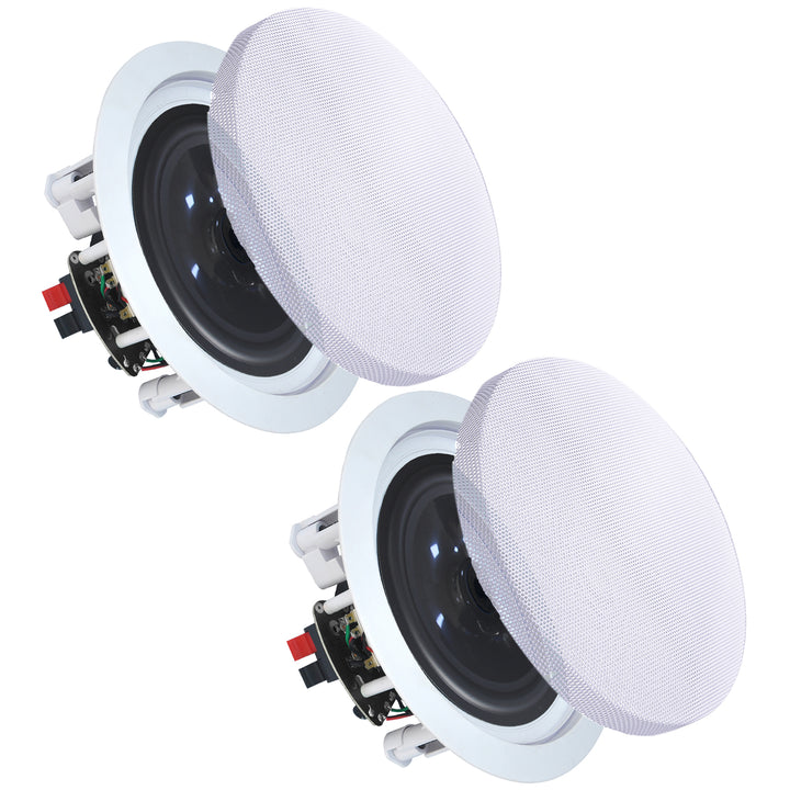 Vaiyer 5.25 Inch 2-Way In-Ceiling Speakers Set of 12 Black 175W 8 Ohm Image 2