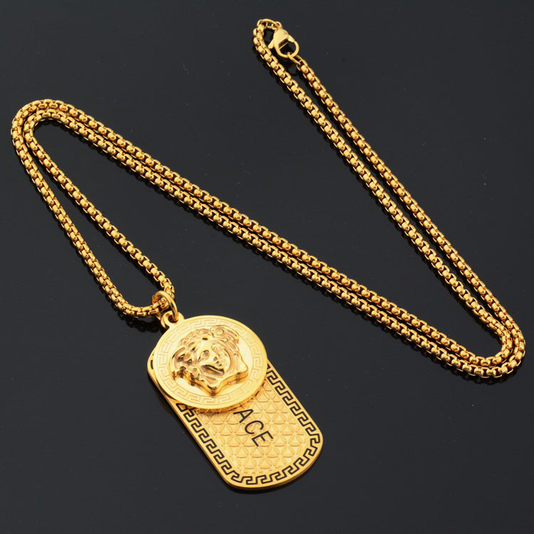 Fashion Medusa Letter Necklace Pendants Image 3