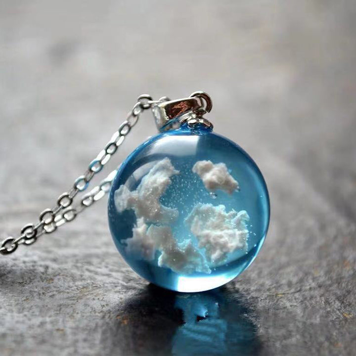 Fashion Blue Sky White Cloud Necklace Pendants Image 1