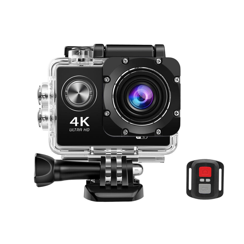 4K Action/Sports/Waterproof Camera FHD 1080P Digital Camcorder As Go Pro Camera Black Image 1