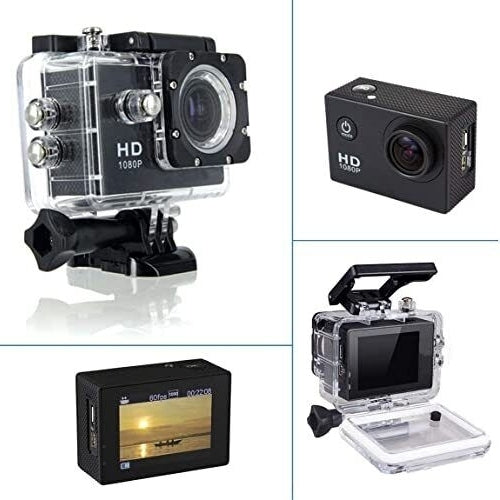4K Action/Sports/Waterproof Camera FHD 1080P Digital Camcorder As Go Pro Camera Black Image 4
