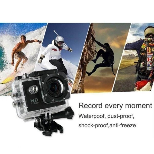 4K Action/Sports/Waterproof Camera FHD 1080P Digital Camcorder As Go Pro Camera Black Image 7
