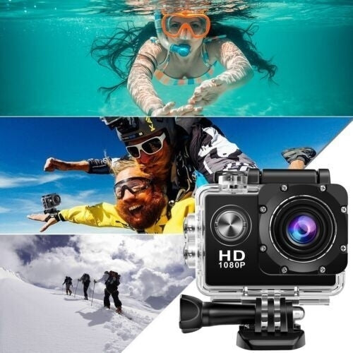 4K Action/Sports/Waterproof Camera FHD 1080P Digital Camcorder As Go Pro Camera Black Image 10