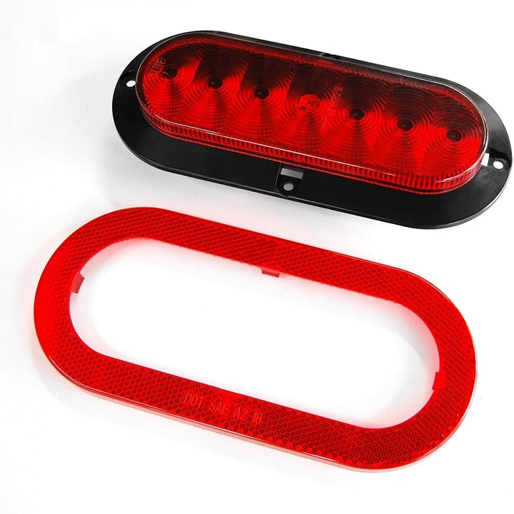 7.8 Inch LED Tail Brake Light 12V Dual Brightness Red Lighting for Trucks Trailers Image 2