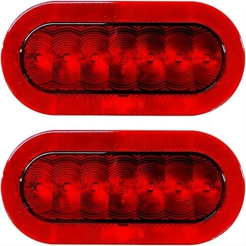 7.8 Inch LED Tail Brake Light 12V Dual Brightness Red Lighting for Trucks Trailers Image 1