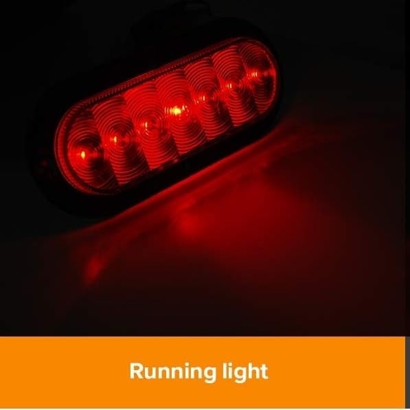 7.8 Inch LED Tail Brake Light 12V Dual Brightness Red Lighting for Trucks Trailers Image 4