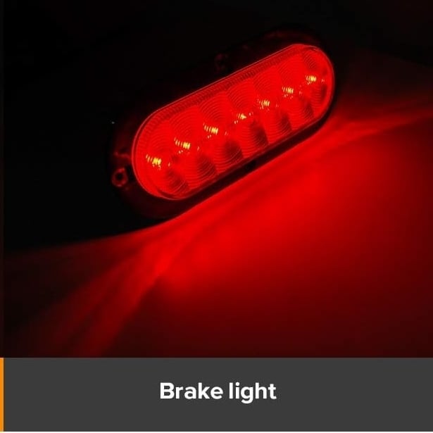 7.8 Inch LED Tail Brake Light 12V Dual Brightness Red Lighting for Trucks Trailers Image 3