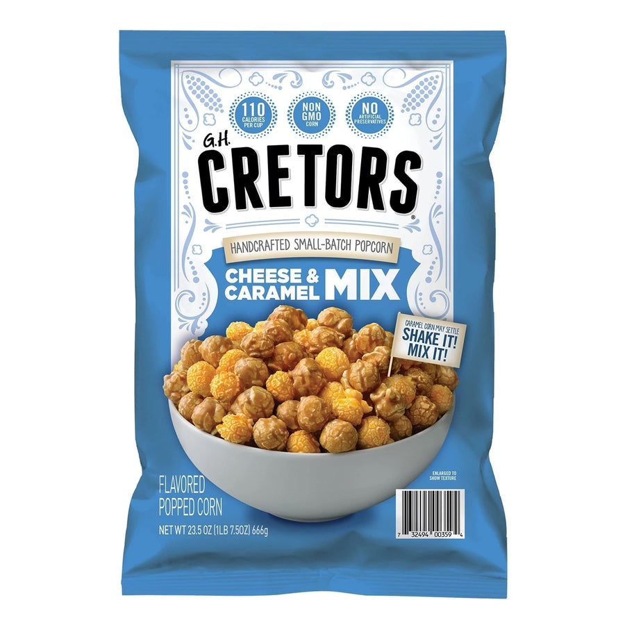 G.H. Cretors Cheese and Caramel Flavored Popcorn Mix (23.5 Ounce) Image 1