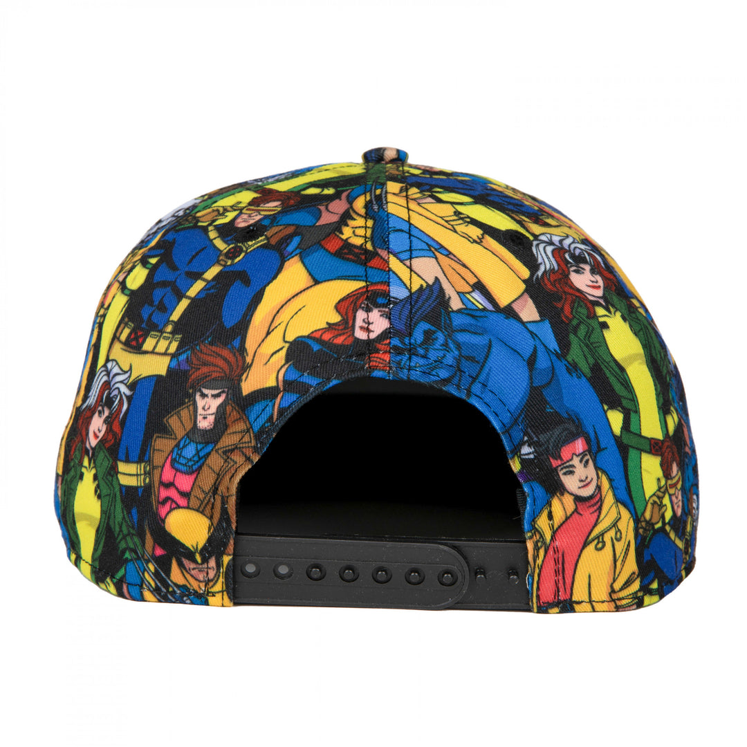 X-Men Mutants Collage Flat Brim Snapback Hat Image 4