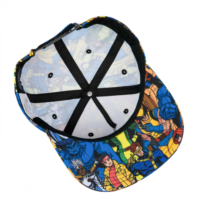 X-Men Mutants Collage Flat Brim Snapback Hat Image 6