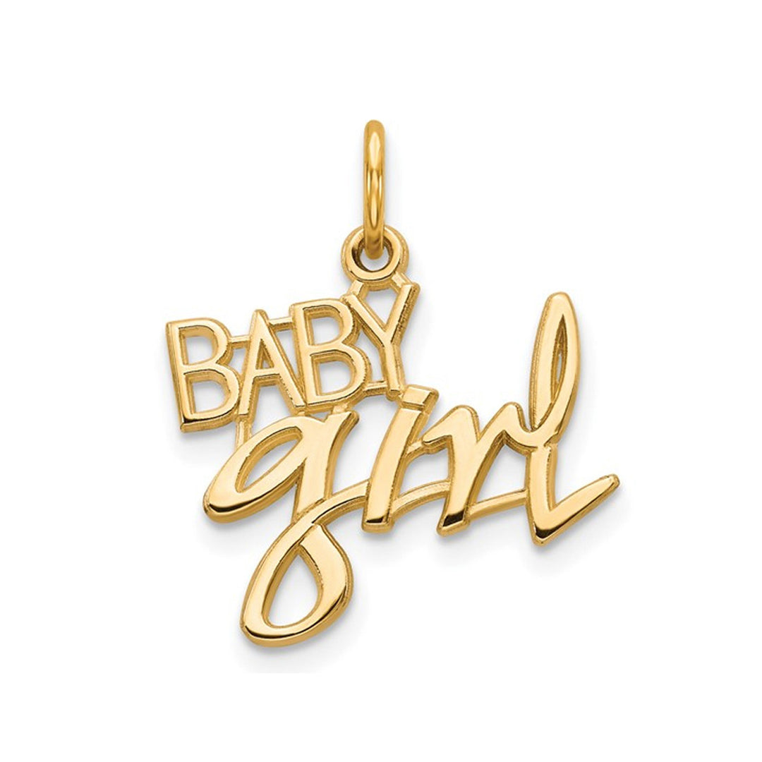 14K Yelllow Gold BABY GIRL Charm Pendant (NO CHAIN) Image 1