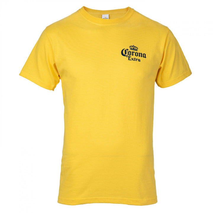 Corona Extra Parrot La Vida Mas Fina Banana Front and Back T-Shirt Image 2