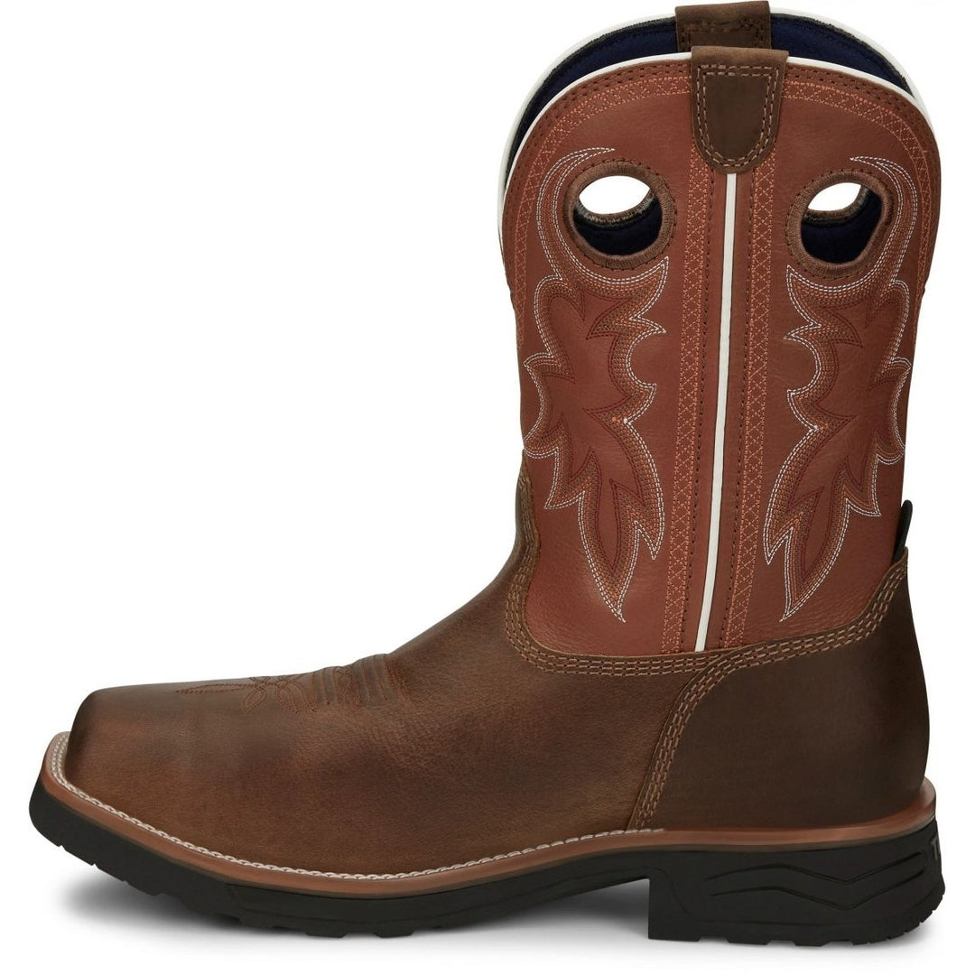 Tony Lama Mens 11" Fireball Composite Toe Waterproof Work Boot Brown - TW3300 BROWN Image 4